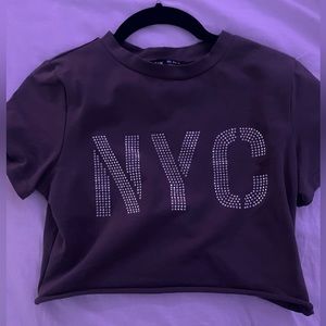 Bejeweled NYC crop top